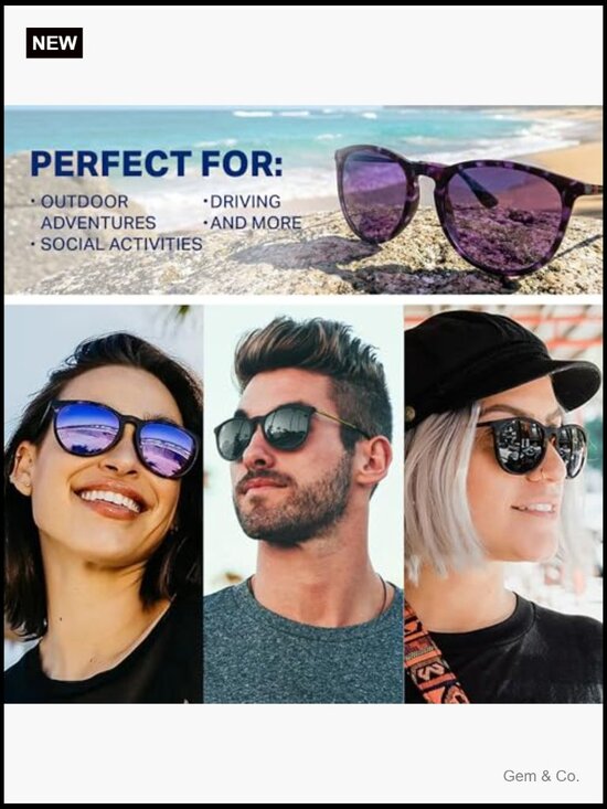 Classic Round Polarized Sunglasses UV Protection Unisex main image 7